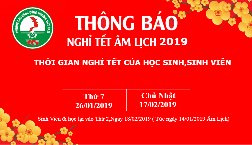 Lịch Nghỉ Tết Nguyên Đán 2019 - Sinh Viên VCI